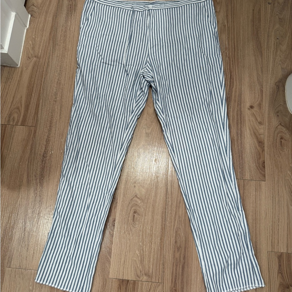 Men's Striped Blue and White Pants